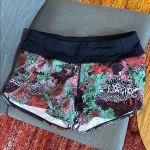 Lululemon flower patterned shorts